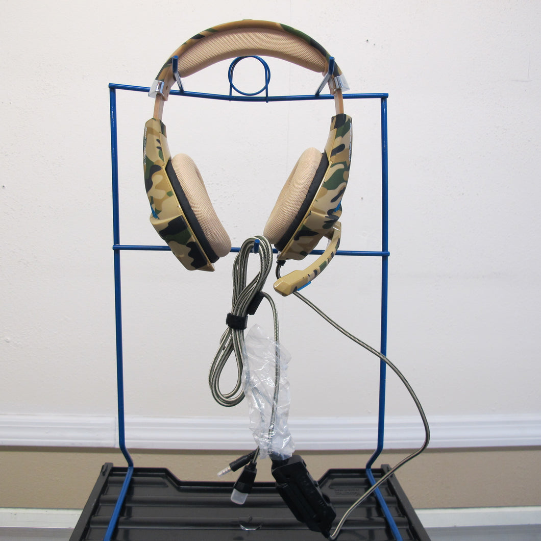 Beexellent Pro Gaming Headset GM-500 Camouflage w/ Blue Spikes