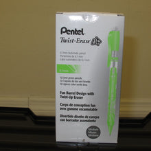 Load image into Gallery viewer, Pentel Twist-Erase UP Lime Green Mechanical 12 pack Pencils - New
