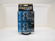 Load image into Gallery viewer, Maxell 8mm GX-MP 120 Camcorder Tape 2 pack new
