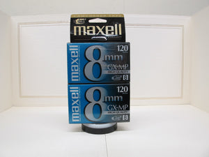 Maxell 8mm GX-MP 120 Camcorder Tape 2 pack new